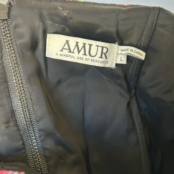 AMUR Beverly Top Sheer Long Sleeve Floral Black Corset Womens size Large - Picture 8 of 15